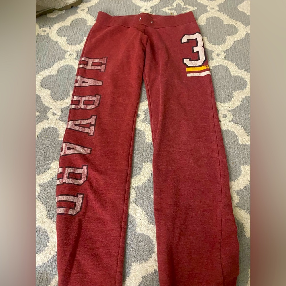 Vintage Harvard low waisted wide leg sweats